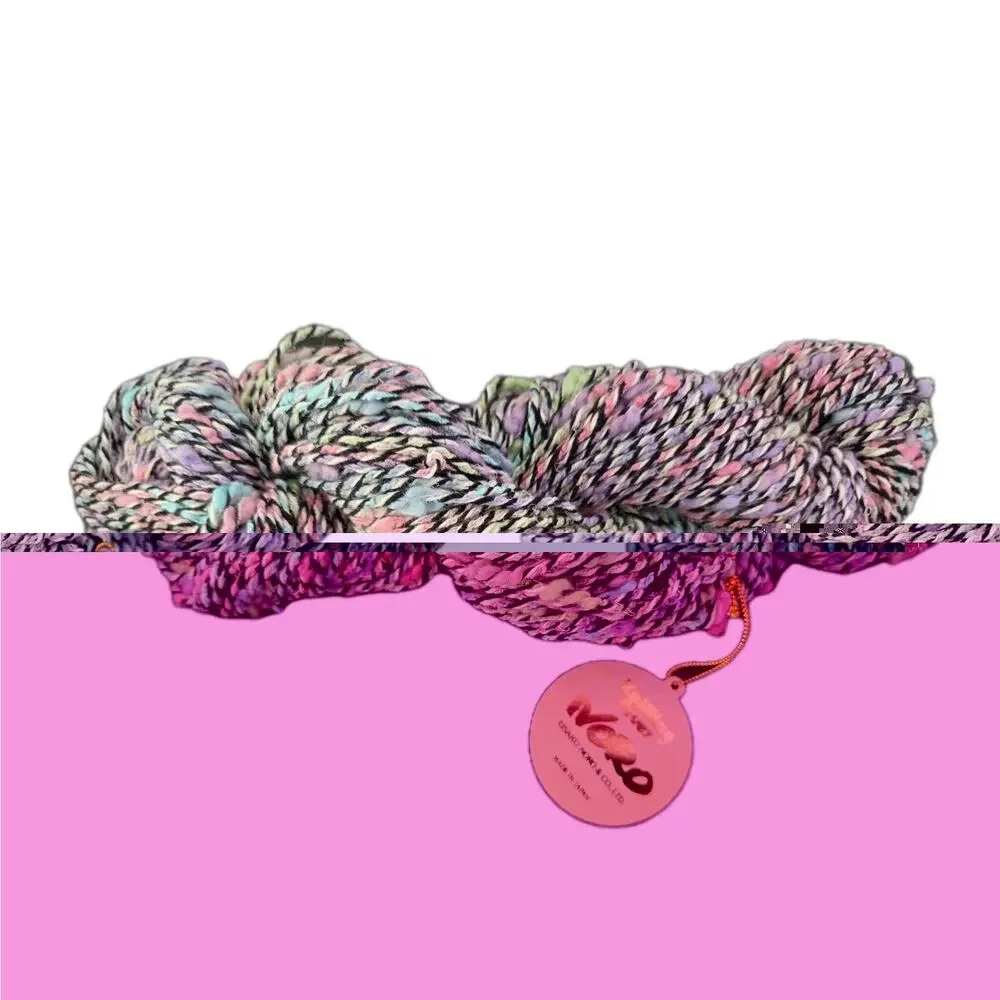 Noro Knitting Fever Yarn Silk Cotton Blend Multicolor Slub Made Japan 1 Skein